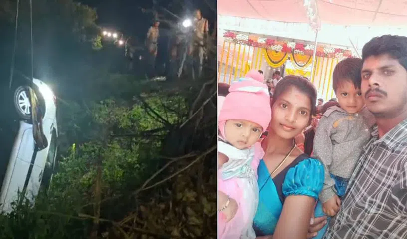 Couple and their two children die as car falls into well in Siddipet